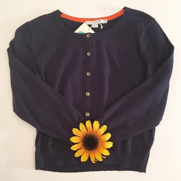 Boden Sweaters - NWT Boden navy blue shirt cardigan, size 8